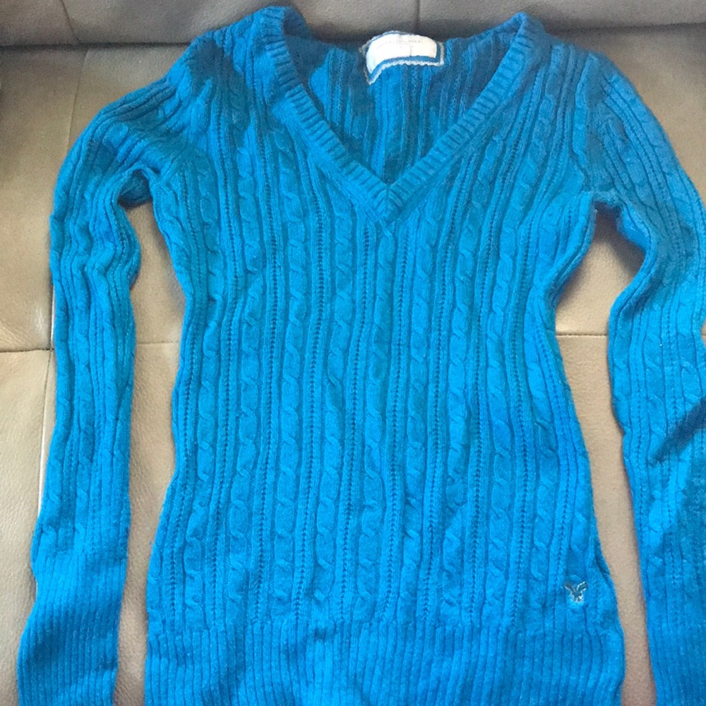 American Eagle Turquoise sweater